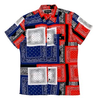 REASON NYC RUN GAME PAISLEY BANDANA SHIRT MULTI