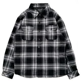 SHAKA WEAR FLANNEL SHIRTS JACKET BLACK