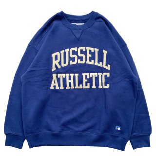 RUSSELL ATHLETIC ARCH LOGO CREW NECK BLUE