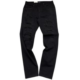 VICTORIOUS LA RIP & REPAIR DENIM JEANS BLACK