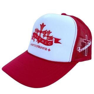 ADVANCE CROSS TRUCKER HAT RED WHITE
