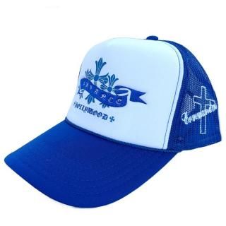 ADVANCE CROSS TRUCKER HAT BLUE WHITE