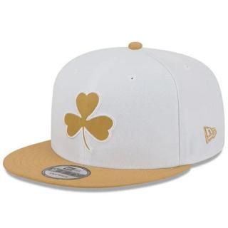 NEW ERA 9FIFTY 2025 NBA CITY EDITION BOSTON CELTICS WHITE KHAKI