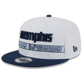 NEW ERA 9FIFTY 2025 NBA CITY EDITION MEMPHIS GRIZZLIES WHITE MIDNIGHT BLUE