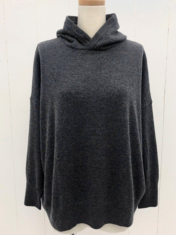 MERINO WOOL ELBOW PATCH HOOD PULL OVER