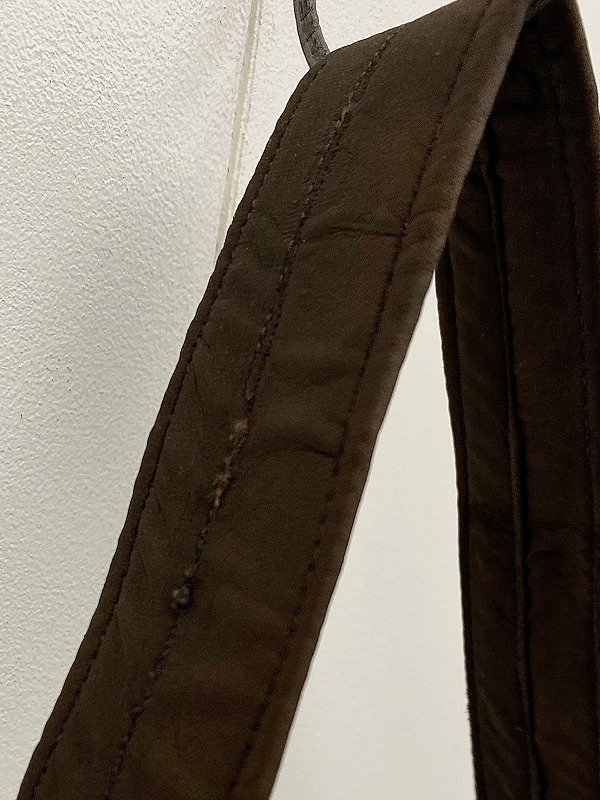 brown nylon leather zipper shoulder