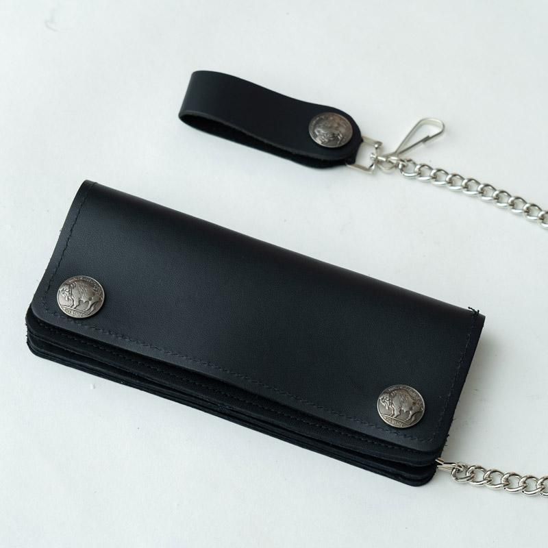 Made in USA Genuine leather 7.5inches Trucker Wallet. W Made in USA Genuine leather 7.5inches Trucker Wallet. W