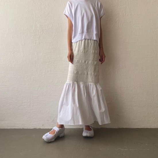 【新品】HOWDY. docking skirt(white)