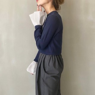 <img class='new_mark_img1' src='https://img.shop-pro.jp/img/new/icons56.gif' style='border:none;display:inline;margin:0px;padding:0px;width:auto;' />balloon sleeve rib tops(navy)