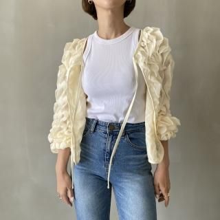 2way Shirring Taffeta Blouse/2WAYシャーリングタフタブラウス