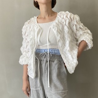<img class='new_mark_img1' src='https://img.shop-pro.jp/img/new/icons56.gif' style='border:none;display:inline;margin:0px;padding:0px;width:auto;' />chiffon frill cardigan(WH)