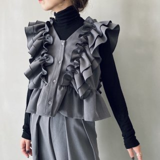 <img class='new_mark_img1' src='https://img.shop-pro.jp/img/new/icons64.gif' style='border:none;display:inline;margin:0px;padding:0px;width:auto;' />peplum ribbon vest(gray)