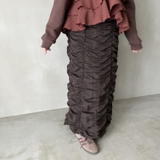 <img class='new_mark_img1' src='https://img.shop-pro.jp/img/new/icons8.gif' style='border:none;display:inline;margin:0px;padding:0px;width:auto;' />gather skirt(brown)