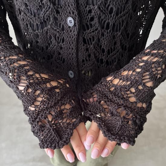 トップス howdy. flower crochet cardigan flower crochet cardigan - HOWDY.