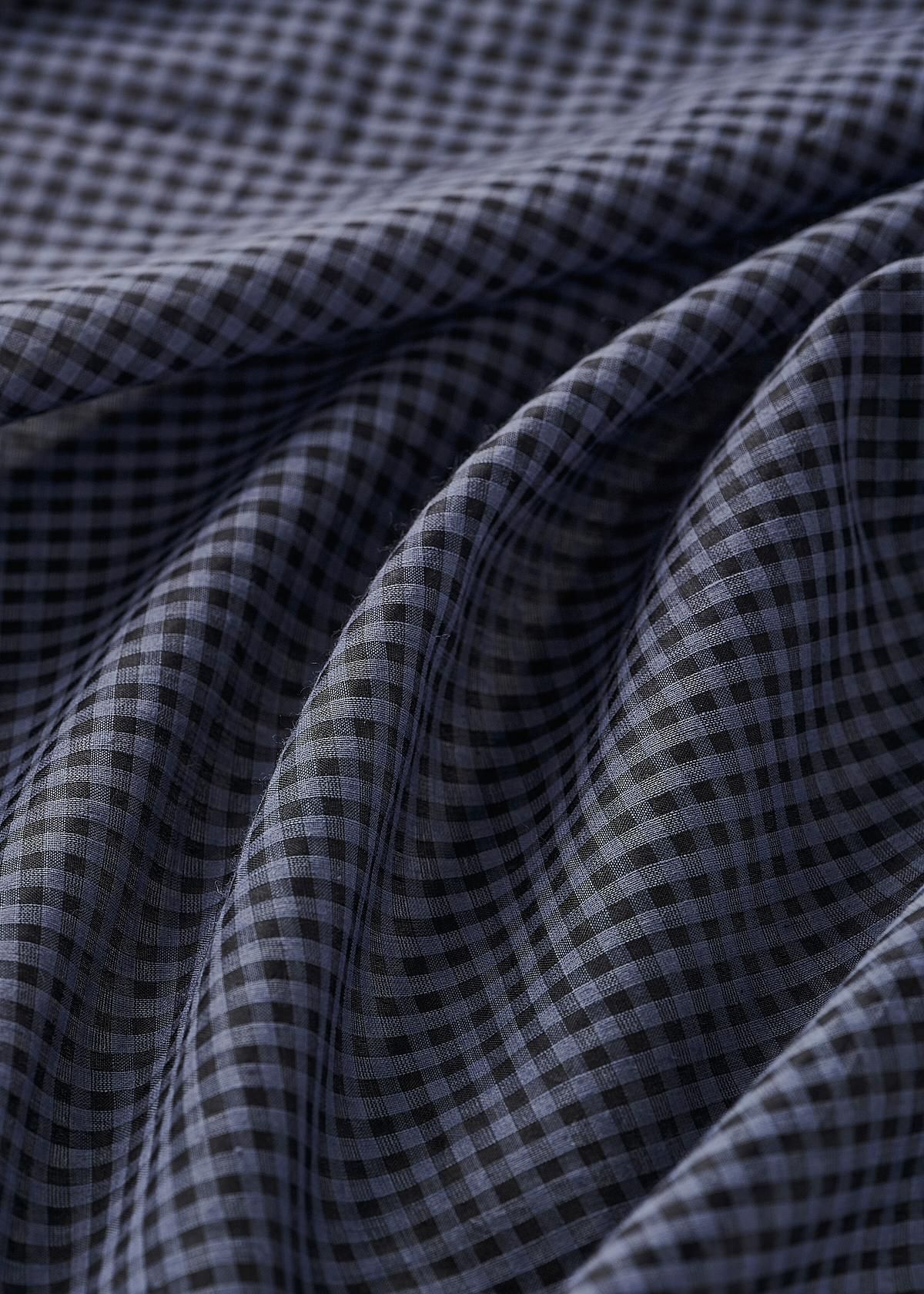手織コットンシルクギンガムチェック / Gingham Checks