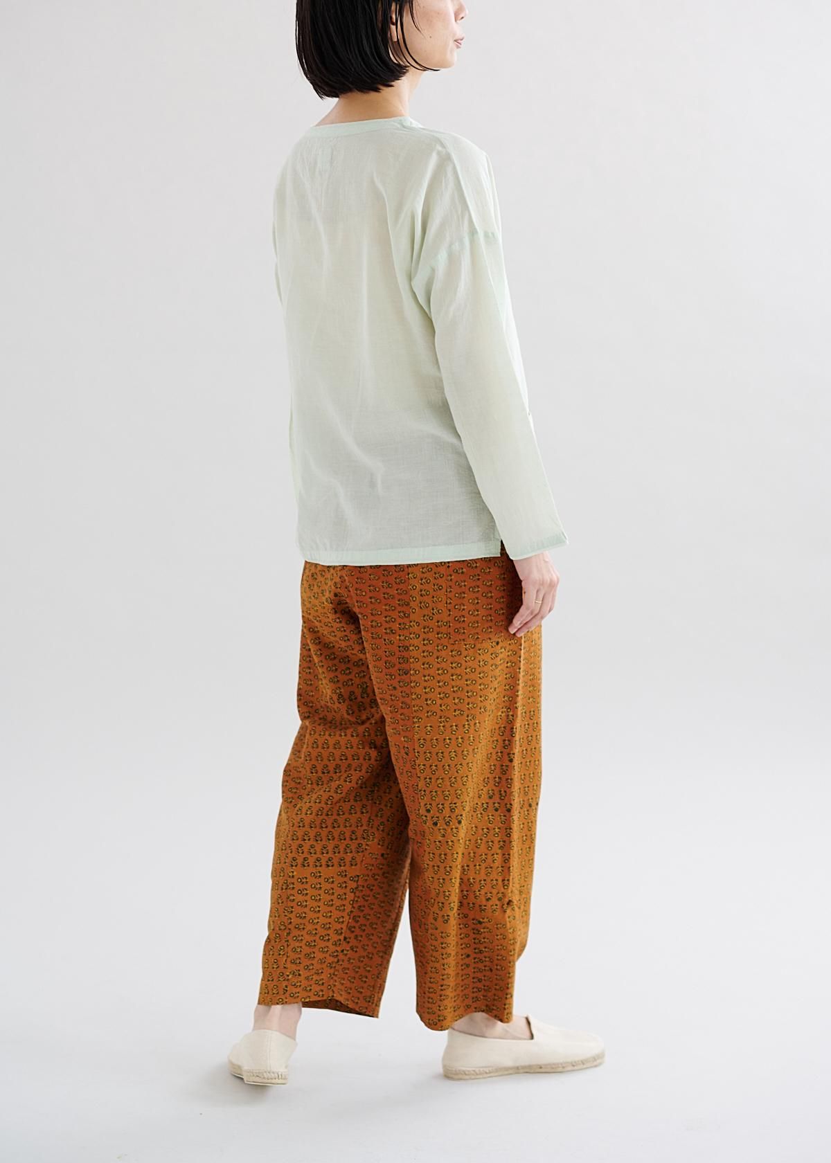 アジュラック染コットンシルクロンパンツ - CALICO キヤリコ アジュラック染コットンシルクロンパンツ - CALICO キヤリコ