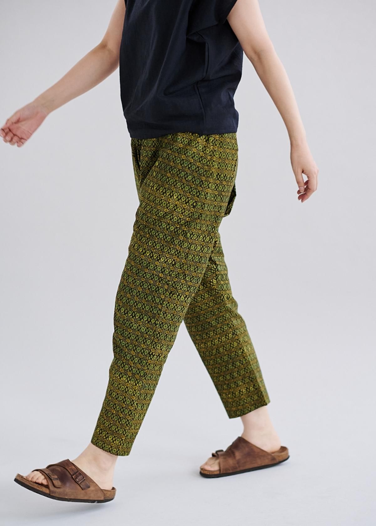 アジュラック染コットンシルクサルエルパンツ - CALICO キヤリコ アジュラック染コットンシルクサルエルパンツ - CALICO キヤリコ