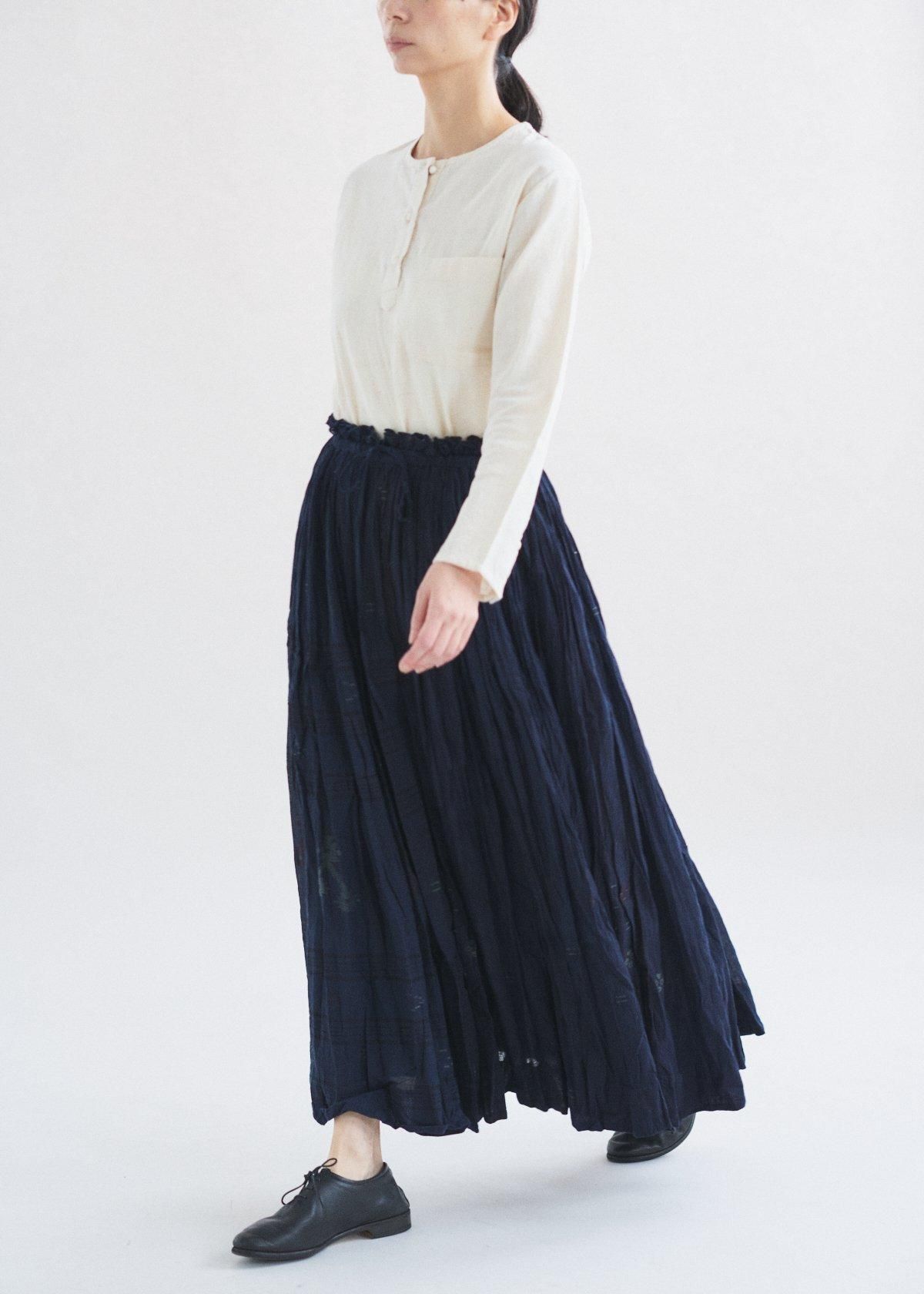 maku MAXI SKIRT インディゴ染コットンマキシスカート - CALICO
