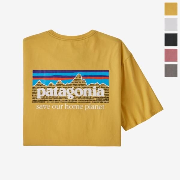 PATAGONIA-M'S P-6 MISSION ORGANIC T-SHIRT INK BLACK - T-shirt