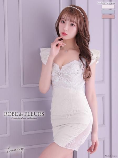 ゆ*ん様 ROBE de FLEURS ナイトドレス fm1903 XS～Lサイズあり】立体フラワーモチーフ×スカートパンツ
