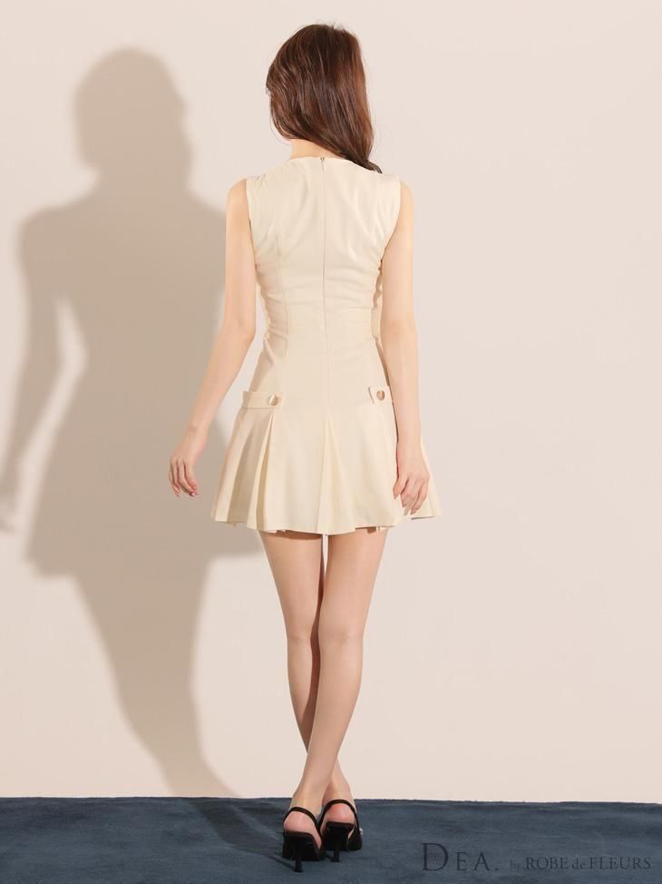 ドレス DEA.ROBE de FLEURS Mサイズ DEA.by ROBE de FLEURS/ディア】フラワーレース ベルトモチーフ