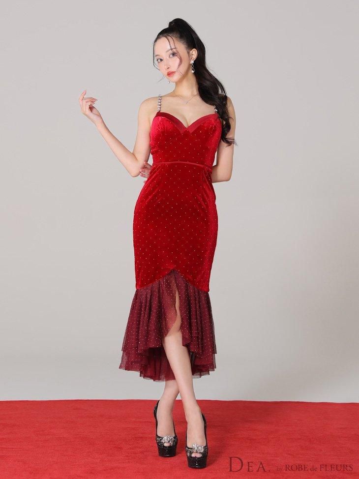 ROBE de FLEURS レッドドレス Sサイズ