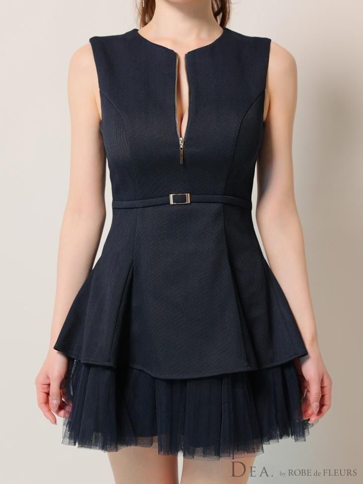 ROBE de FLEURS DE3444 black×ivory /M ROBE de FLEURS de3444