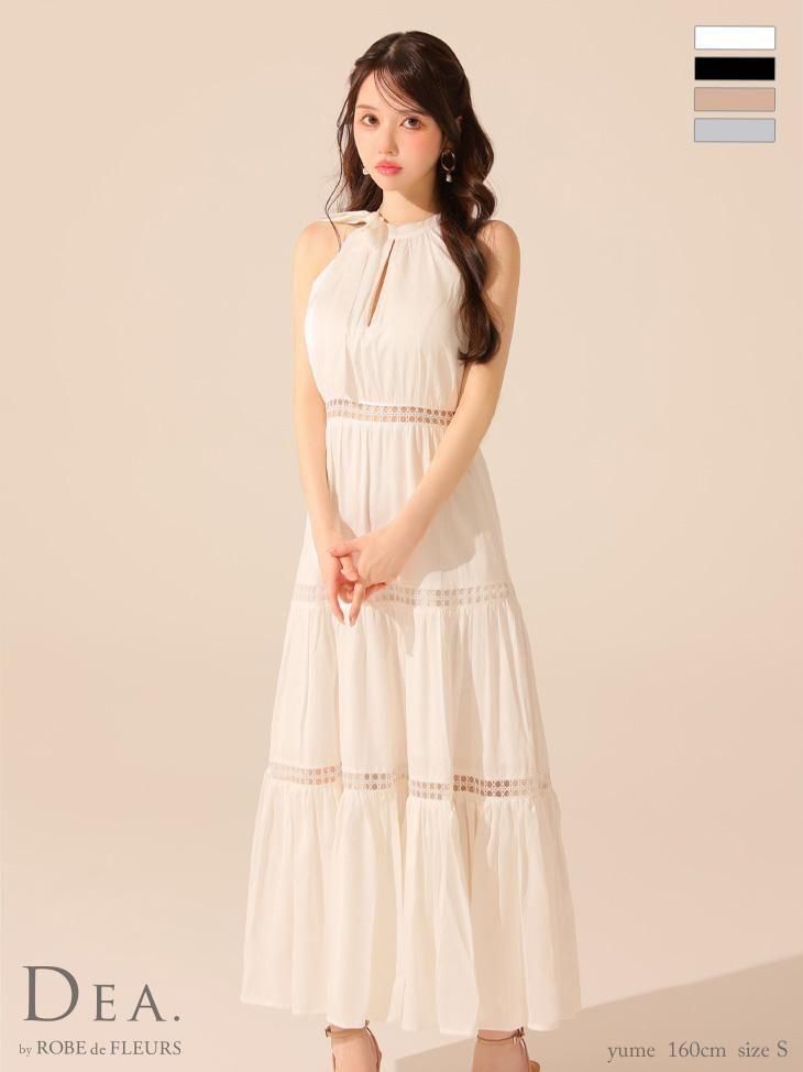 ROBEdeFLEURS ロングドレス Lサイズあり】ビジュー×バストカットロングキャバドレス(GL2847)
