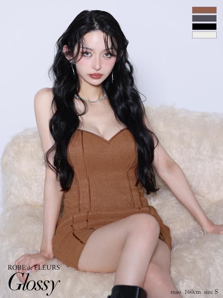 ロードフルール XSサイズあり】スパンコールxフラワーレースセットアップキャバ