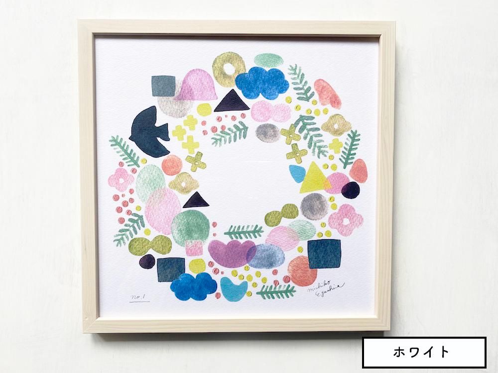 ポスター ふわふわリース フレーム付き えほんやさんshop ポスター ふわふわリース フレーム付き えほんやさんshop