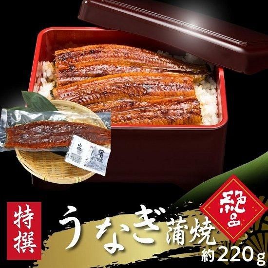 にほんうなぎの蒲焼 日本種（ジャポニカ種）無頭背開き 約220g(1