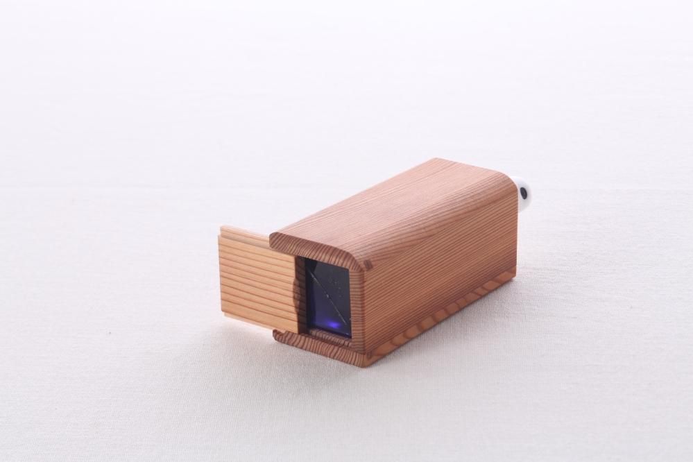 天然木.檜製のボックスタイプの容器＆ホルミシス鉱石１kg付 compass1661702289.jpg