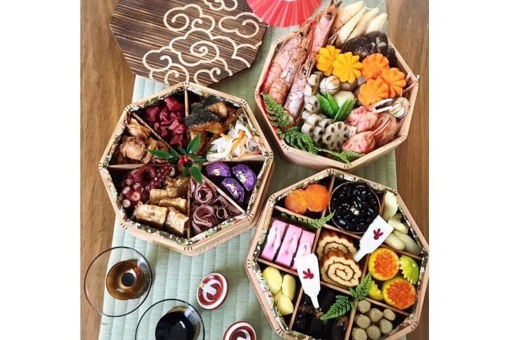 八角おせち三段重／瓢箪柄｜箱屋常吉 -TSUNEKICHI-