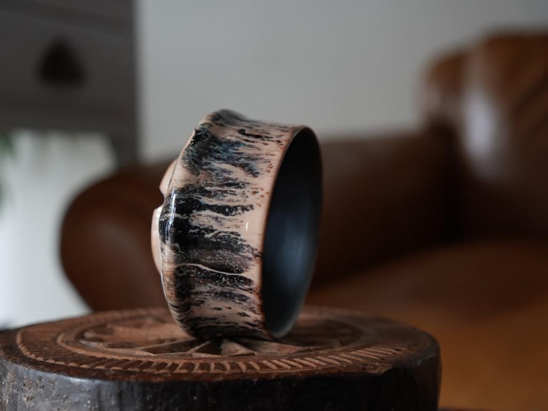 spicygem 谷井直人 コラボ 鉢 谷井直人 信楽焼黒流鉢（14） - bio plants（ビオプランツ）