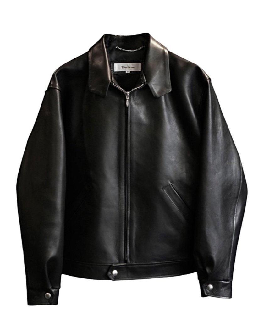 【ZIAS LEATHER JKT】cow leather