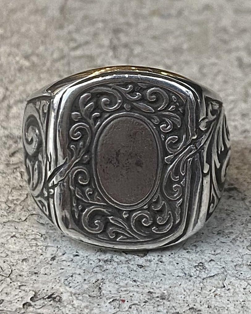 ヘンソンhenson ENGRAVED OVAL SIGNET RING 14号 | www.innoveering.net