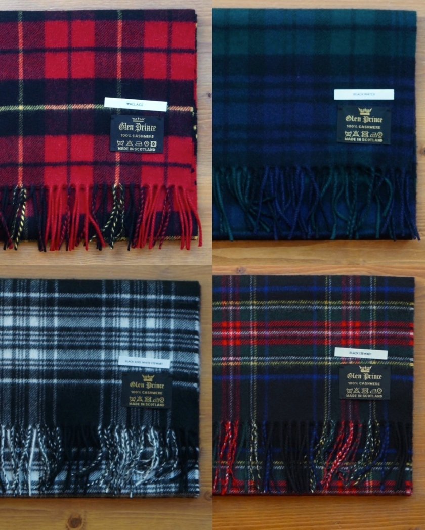 GLEN PRINCE(CASHMERE)- TARTAN -
