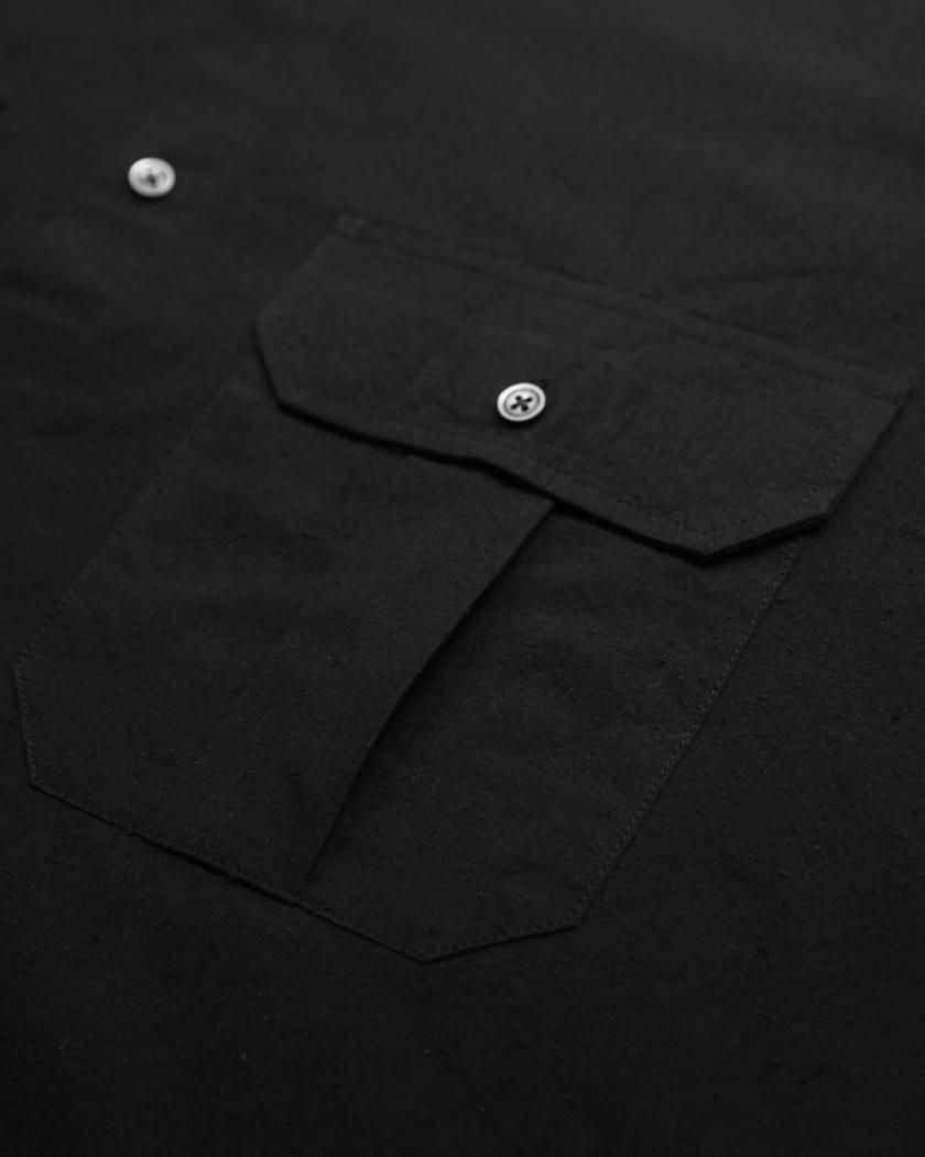 OVER SIZED BAND COLLAR SHIRT】(COTTON SILK) - Time is on