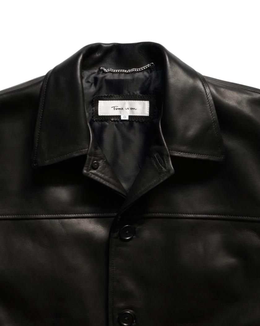 LEATHER MID LENGTH DAPPER COAT】cow leather - Time is on LEATHER MID LENGTH DAPPER COAT】cow leather - Time is on