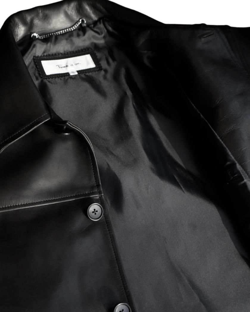 LEATHER MID LENGTH DAPPER COAT】cow leather - Time is on LEATHER MID LENGTH DAPPER COAT】cow leather - Time is on
