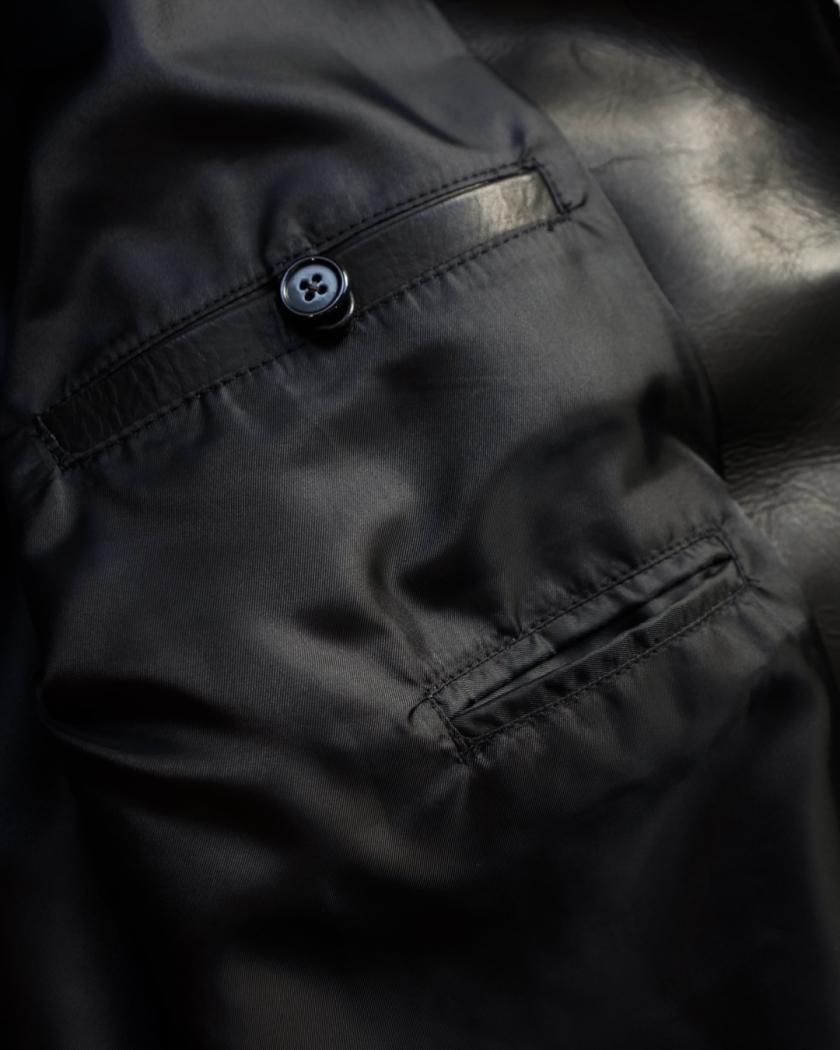 LEATHER MID LENGTH DAPPER COAT】cow leather - Time is on LEATHER MID LENGTH DAPPER COAT】cow leather - Time is on