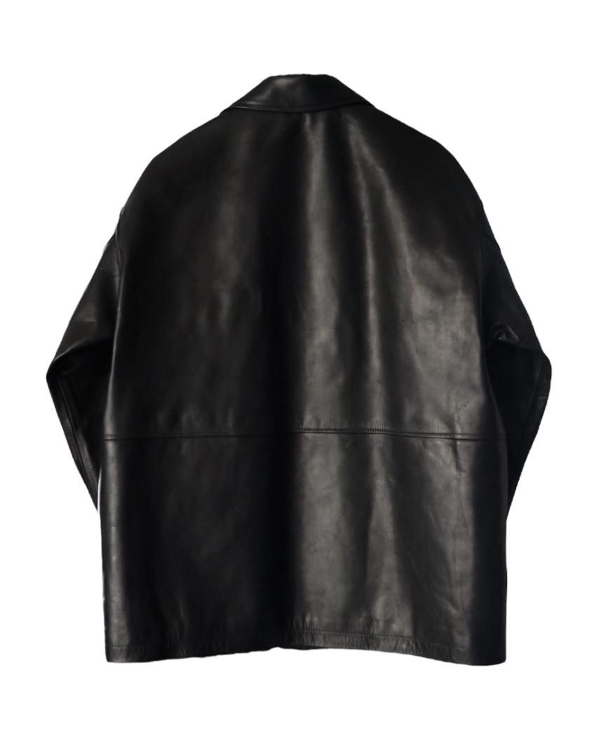 【LEATHER MID LENGTH DAPPER COAT】cow leather - Time is on 【LEATHER MID LENGTH DAPPER COAT】cow leather - Time is on