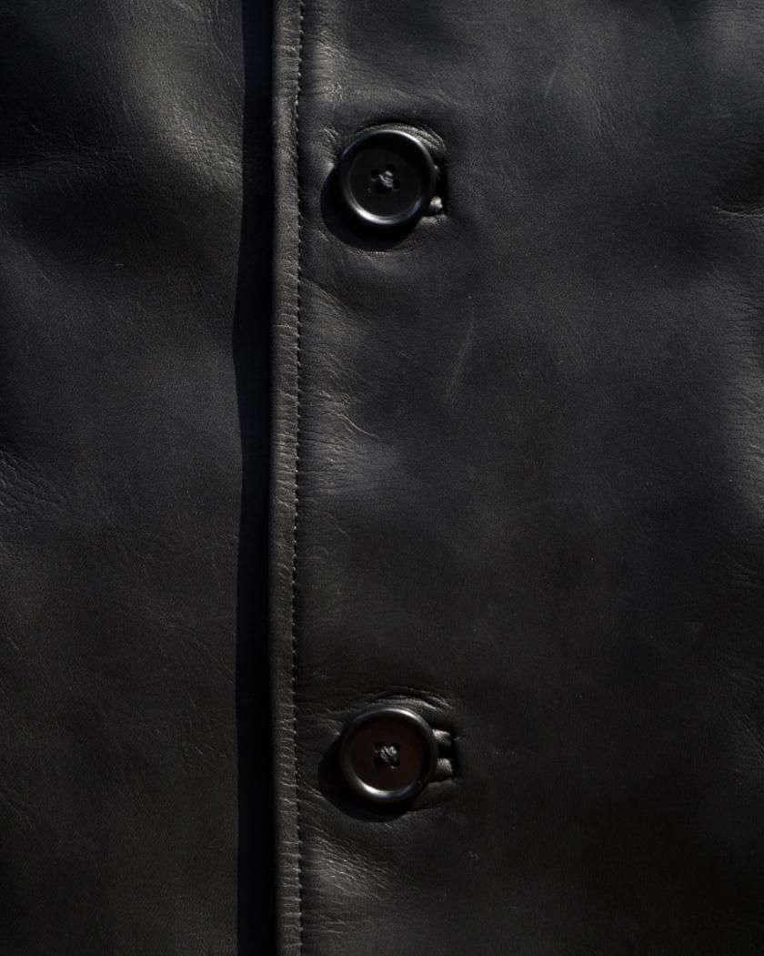 LEATHER MID LENGTH DAPPER COAT】cow leather - Time is on LEATHER MID LENGTH DAPPER COAT】cow leather - Time is on