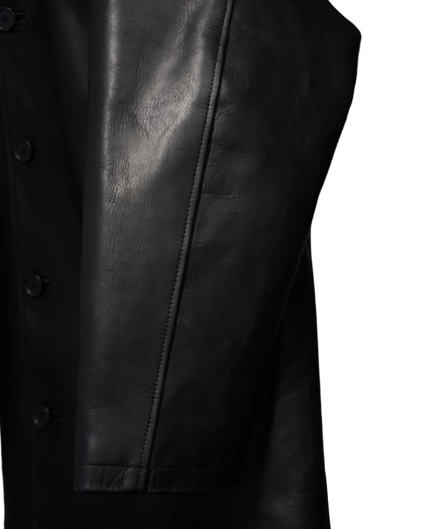 LEATHER MID LENGTH DAPPER COAT】cow leather - Time is on LEATHER MID LENGTH DAPPER COAT】cow leather - Time is on