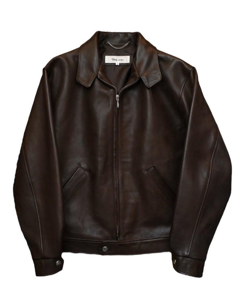 【ZIAS LEATHER JKT】cow leather - Time is on