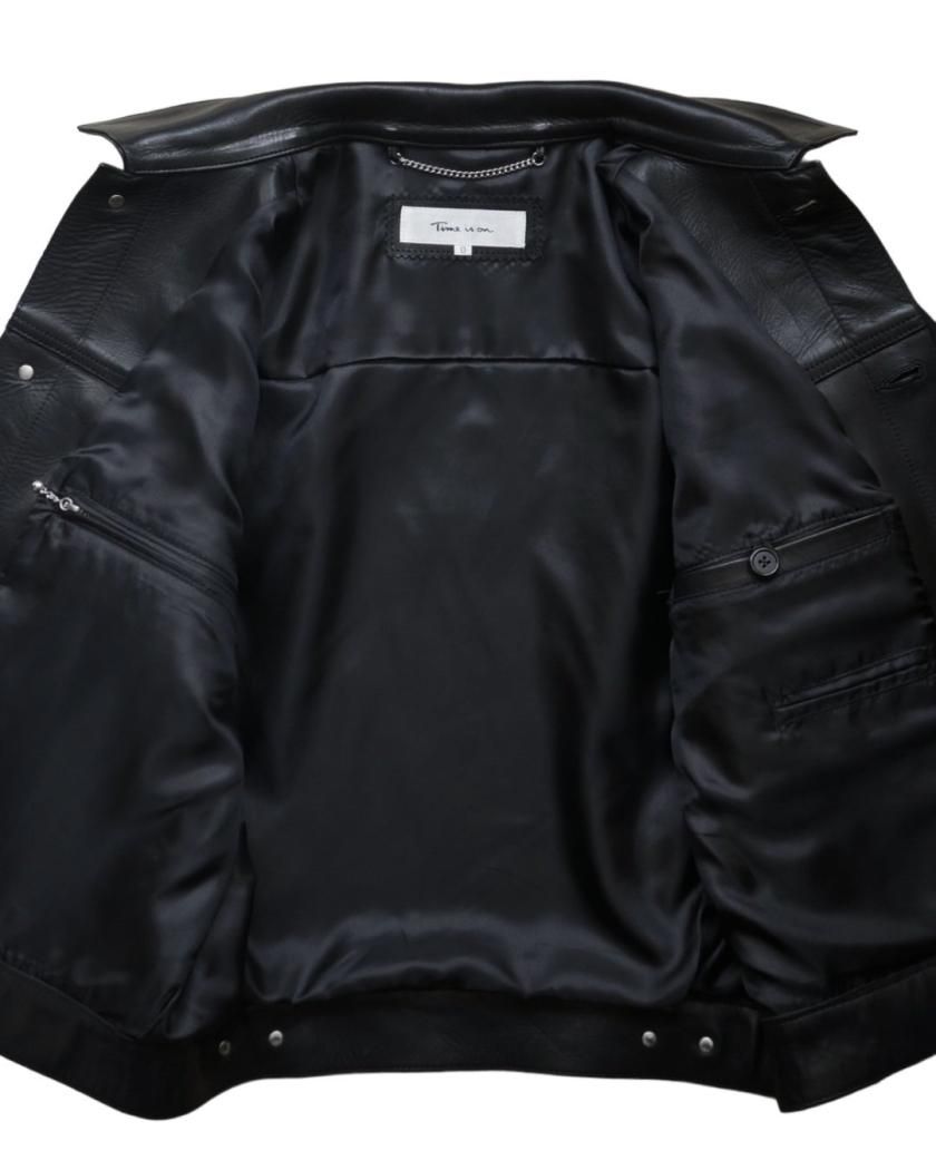 NEW)LEATHER TRUCKER JACKET】cow leather - Time is on NEW)LEATHER TRUCKER JACKET】cow leather - Time is on