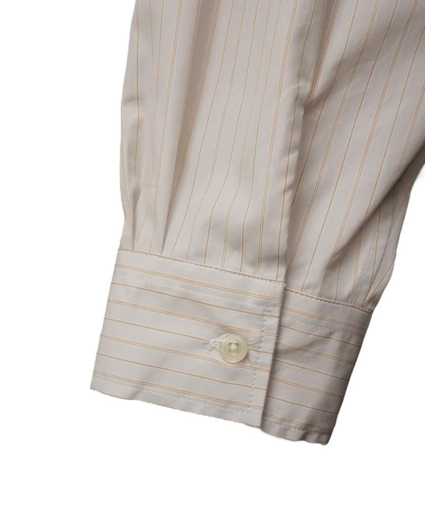 最終値下げ　Hudson stripe tie shirts ivory M NEW) BOX OVER SHIRT】-STRIPE- - Time is on