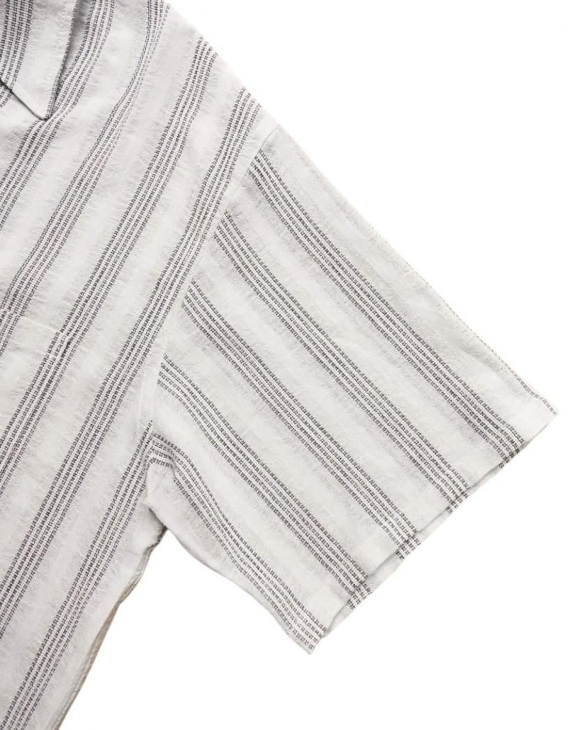 トップス KARAMI STRIPE OPEN COLLAR SHIRT KARAMI STRIPE OPEN COLLAR SHIRT】 - Time is on