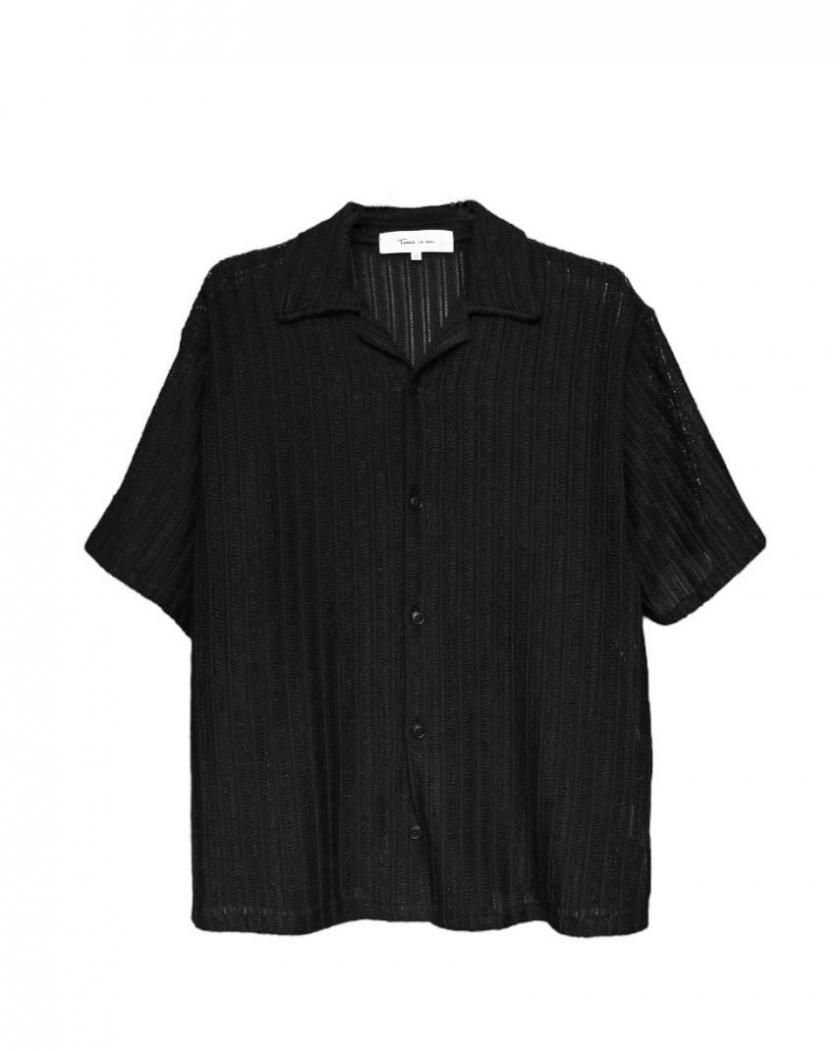 RUSSELL STRIPE OPEN COLLAR SHIRT