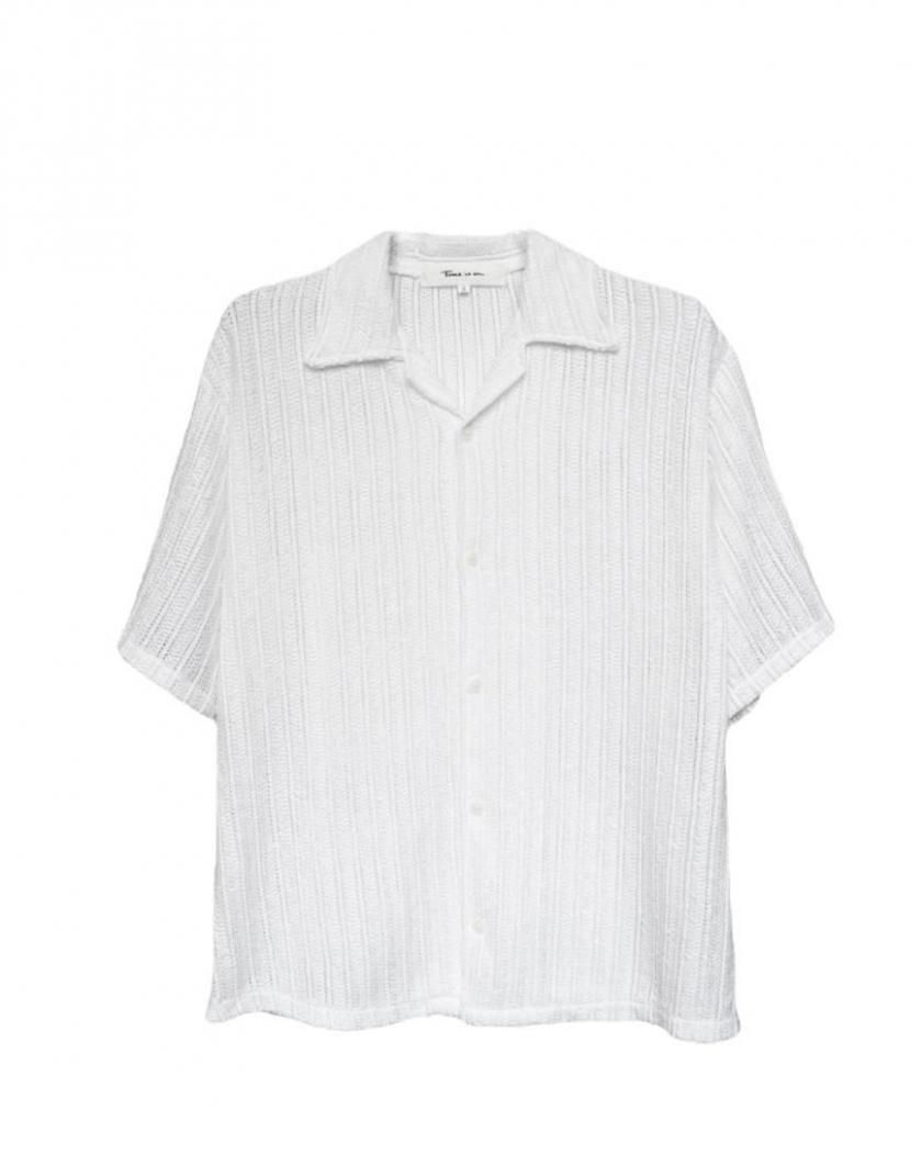 RUSSELL STRIPE OPEN COLLAR SHIRT